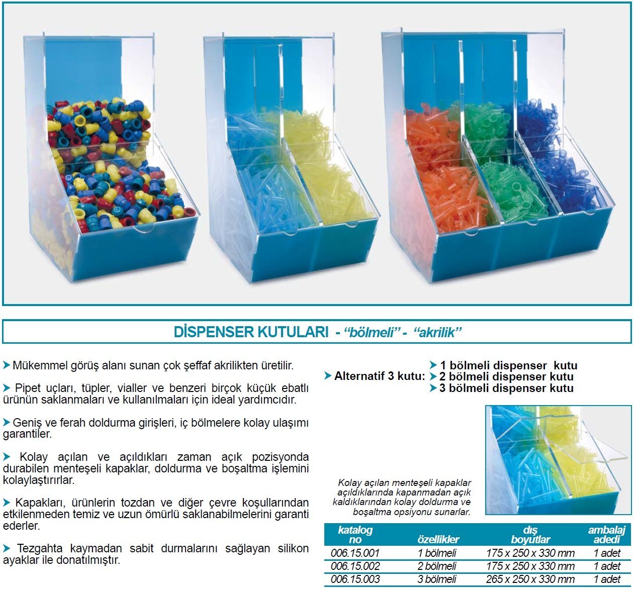 İSOLAB 006.15.001 dispenser kutusu