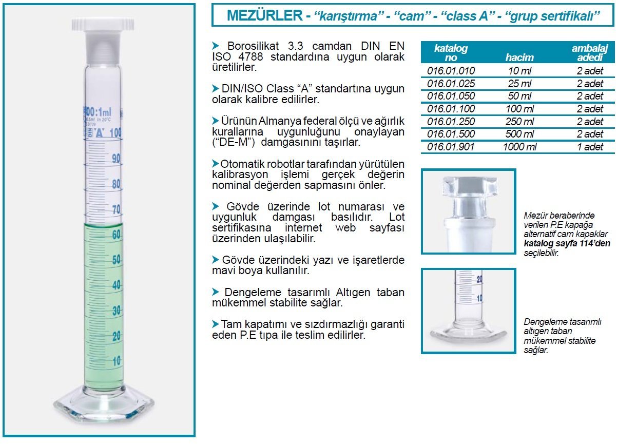 İSOLAB 016.01.010 mezür çalkalama