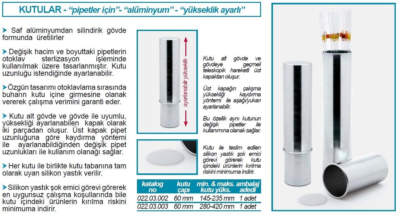 ISOLAB Alüminyum Pipet Kutusu