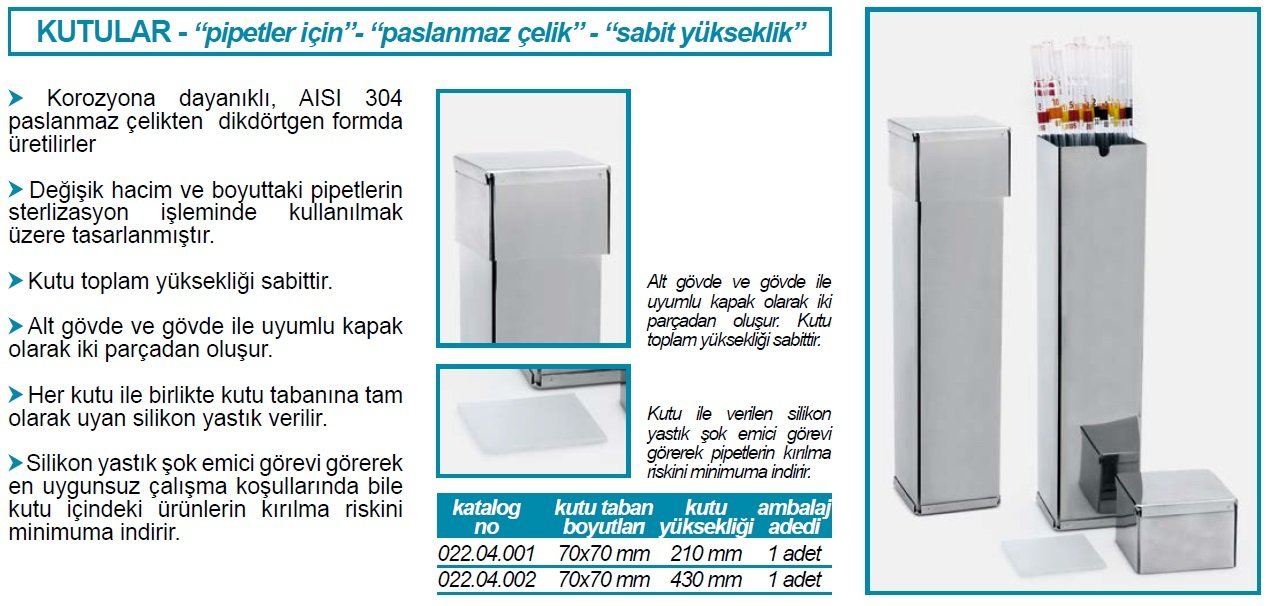 İSOLAB 022.04.001 pipet kutusu