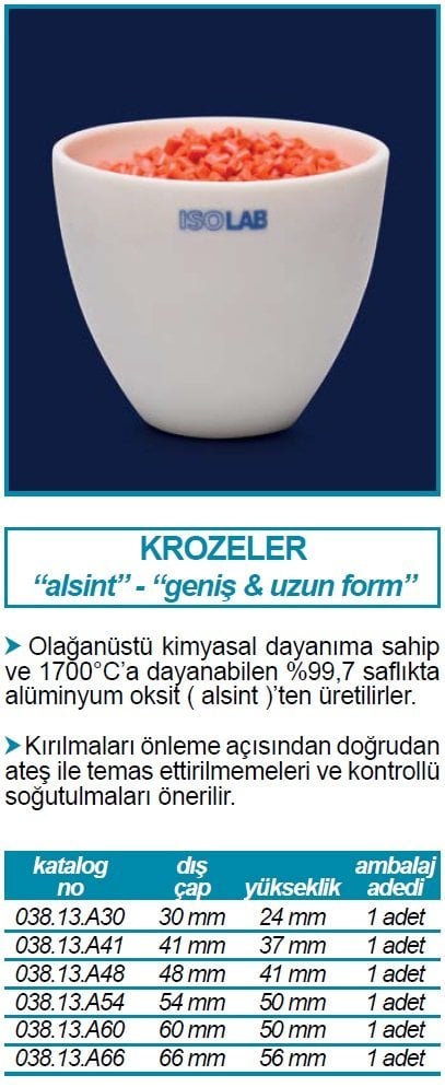 İSOLAB kroze alsint 