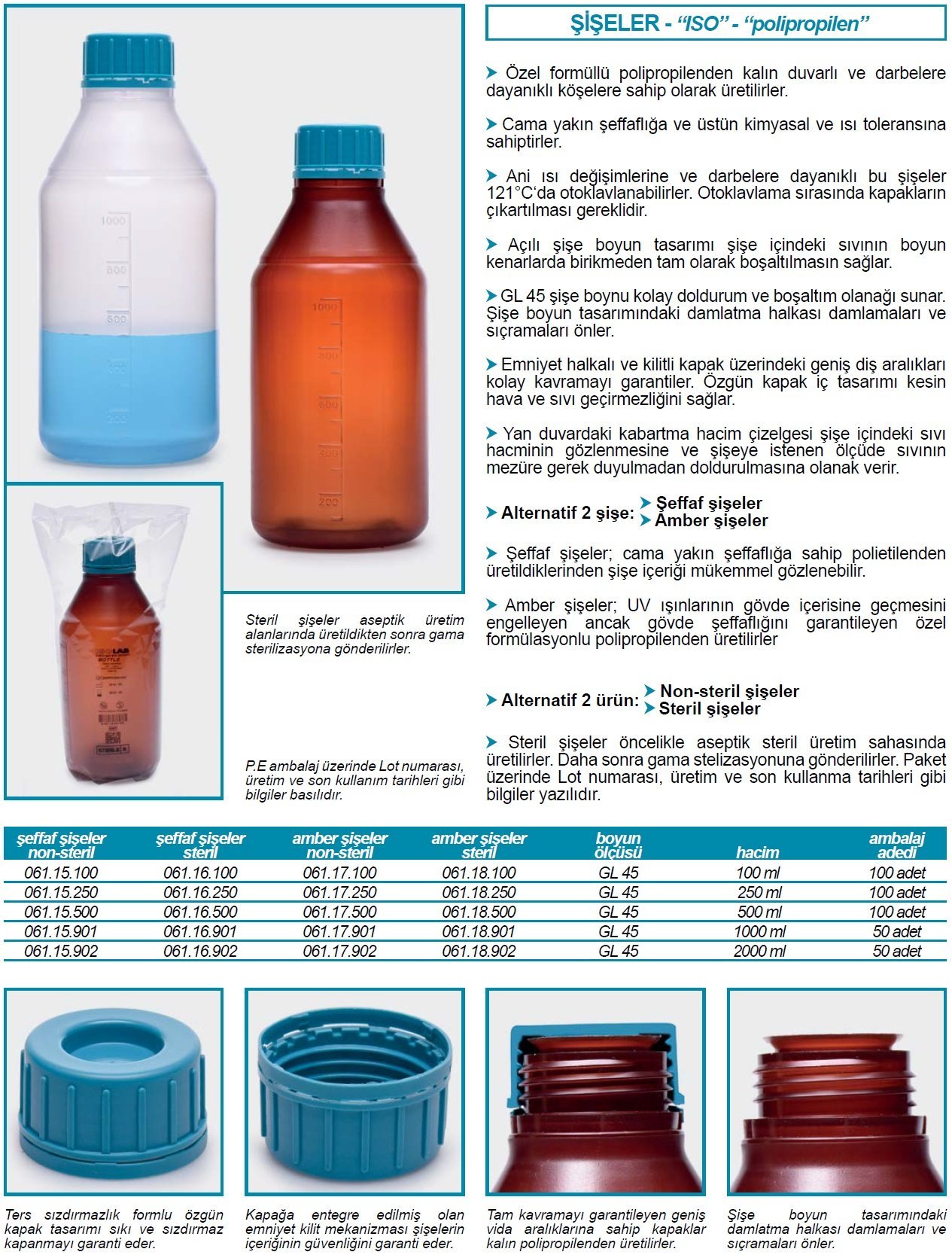 İSOLAB 061.15.100 şişe